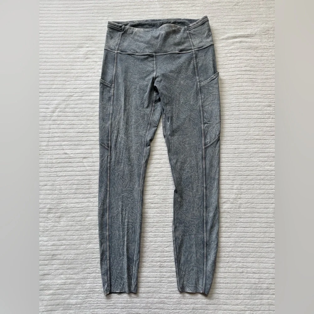 lululemon athletica Mineral Gray Side-Pocket Textured Leggings